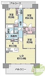プレディア神戸舞子レジデンス 3LDKの間取図画像
