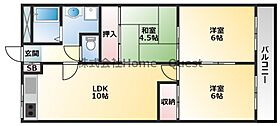 エコーハイツII 203 ｜ 大阪府柏原市平野1丁目1-1（賃貸マンション3LDK・2階・60.00㎡） その2