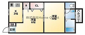 大阪府柏原市国分本町6丁目（賃貸アパート2K・1階・29.81㎡） その2