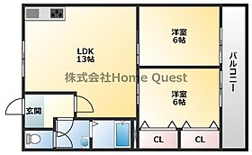 大阪府八尾市東本町3丁目（賃貸マンション2LDK・3階・60.00㎡） その2