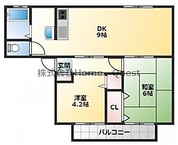 サンビレッジOKUNO　Ｄ棟 203 ｜ 大阪府柏原市玉手町19-8（賃貸アパート2LDK・2階・45.59㎡） その2