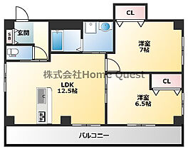 アクアDUO  ｜ 大阪府東大阪市御厨中1丁目（賃貸マンション2LDK・4階・52.64㎡） その2