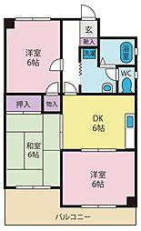 間取図画像 3DK