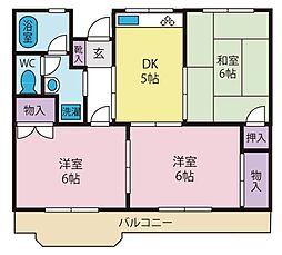 コーポラスナナサワ 3DKの間取図画像