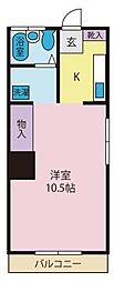 武井アパート 1Kの間取図画像