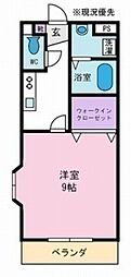 プチ・エタン 1Kの間取図画像