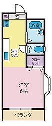 コスタデルソル21st ワンルームの間取図画像