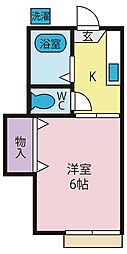 オリエント 1Kの間取図画像