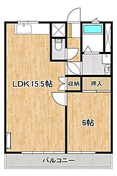 フラットT 1LDKの間取図画像