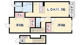 ヴェルサン・アベニュI  ｜ 兵庫県西脇市小坂町（賃貸アパート2LDK・2階・58.48㎡） その2