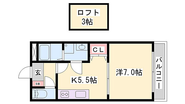 ルミエール ｜兵庫県姫路市大塩町(賃貸アパート1DK・2階・30.96㎡)の写真 その2