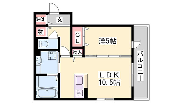 Ｊ・アメニティ北今宿 ｜兵庫県姫路市北今宿2丁目(賃貸アパート1LDK・1階・42.72㎡)の写真 その2