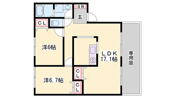 アベニュー ｜兵庫県たつの市龍野町堂本(賃貸アパート2LDK・2階・72.66㎡)の写真 その2