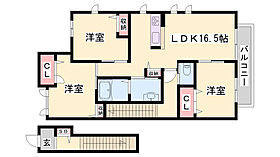 シャトー・デ・バレ福崎  ｜ 兵庫県神崎郡福崎町福崎新（賃貸アパート2LDK・2階・81.77㎡） その2