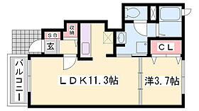 グレイスフル  ｜ 兵庫県姫路市勝原区山戸（賃貸アパート1LDK・1階・37.13㎡） その2