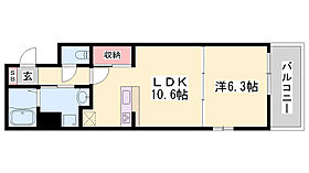 ポーシェガーデン5  ｜ 兵庫県姫路市安田1丁目（賃貸マンション1LDK・1階・42.30㎡） その2