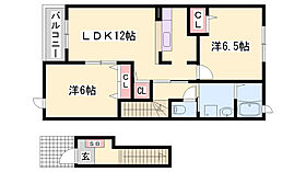 サンセールIV  ｜ 兵庫県加東市下滝野1丁目（賃貸アパート2LDK・2階・58.86㎡） その2