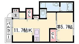 カトレア  ｜ 兵庫県姫路市保城（賃貸アパート1LDK・1階・43.23㎡） その2