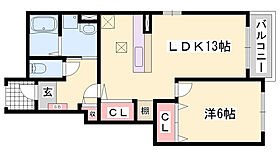 アルパイン  ｜ 兵庫県姫路市書写（賃貸アパート1LDK・1階・45.82㎡） その2