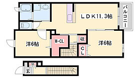 ＰｒｉｍａＳｔｅｌｌａ  ｜ 兵庫県相生市緑ヶ丘2丁目（賃貸アパート2LDK・2階・58.21㎡） その2