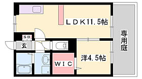 キャメロット飾磨　B  ｜ 兵庫県姫路市飾磨区上野田1丁目（賃貸アパート1LDK・1階・40.29㎡） その2