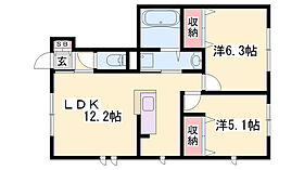 ウィステリアsatsuki  ｜ 兵庫県赤穂市尾崎（賃貸アパート2LDK・2階・64.59㎡） その2