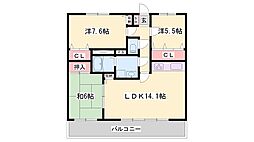 グランベール蒲田 3LDKの間取図画像