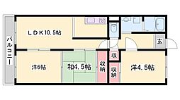 リバーサイドA 3LDKの間取図画像