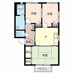 ハーブハイツ上滝野 3Kの間取図画像