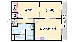 キャッスルコート21 2LDKの間取図画像