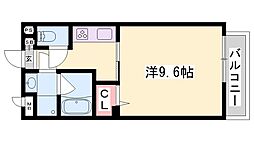ビウォール正木 1Kの間取図画像