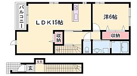 カトレーヴVIII  ｜ 兵庫県たつの市誉田町福田（賃貸アパート1LDK・2階・53.60㎡） その2