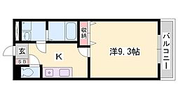 プリムローズ 1Kの間取図画像