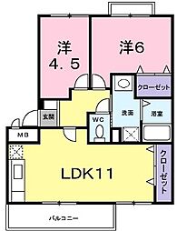 エクセルハイツB 2階/-