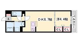 MISTRAL龍野町 1LDKの間取図画像