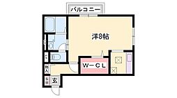 ラフォルテ 1Kの間取図画像