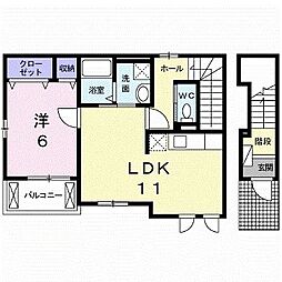 クラリティスカイ2 1LDKの間取図画像