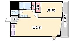三木グリーンハイツ 1LDKの間取図画像
