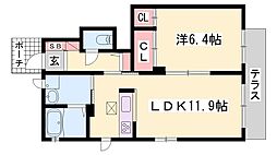 ルーナ2 1LDKの間取図画像
