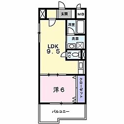 グランコンフォート 1LDKの間取図画像