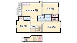 フェリーチェ神田 3LDKの間取図画像
