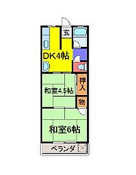 ヒラタコーポ 4階/-