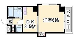 ベルトピア手柄2 1DKの間取図画像