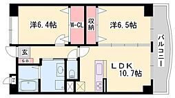 ラフォーレ東山 2LDKの間取図画像