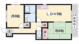 ラ・メゾン・メルベーユ 2LDKの間取図画像
