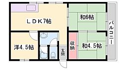 上月ハイツ 3LDKの間取図画像