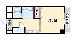 インタービレッジ東延末2 1Kの間取図画像