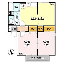ウィズフレア 2LDKの間取図画像