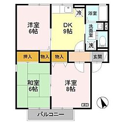 ウィズフレア 3DKの間取図画像
