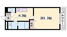 ホッフェンシュタット 1Kの間取図画像